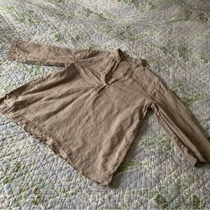 Unbranded Tan Linen Shirt